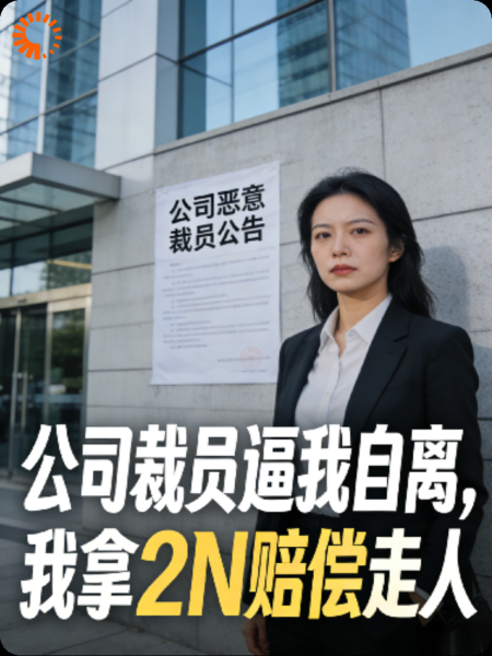 公司裁员逼我自离，我拿2N赔偿走人